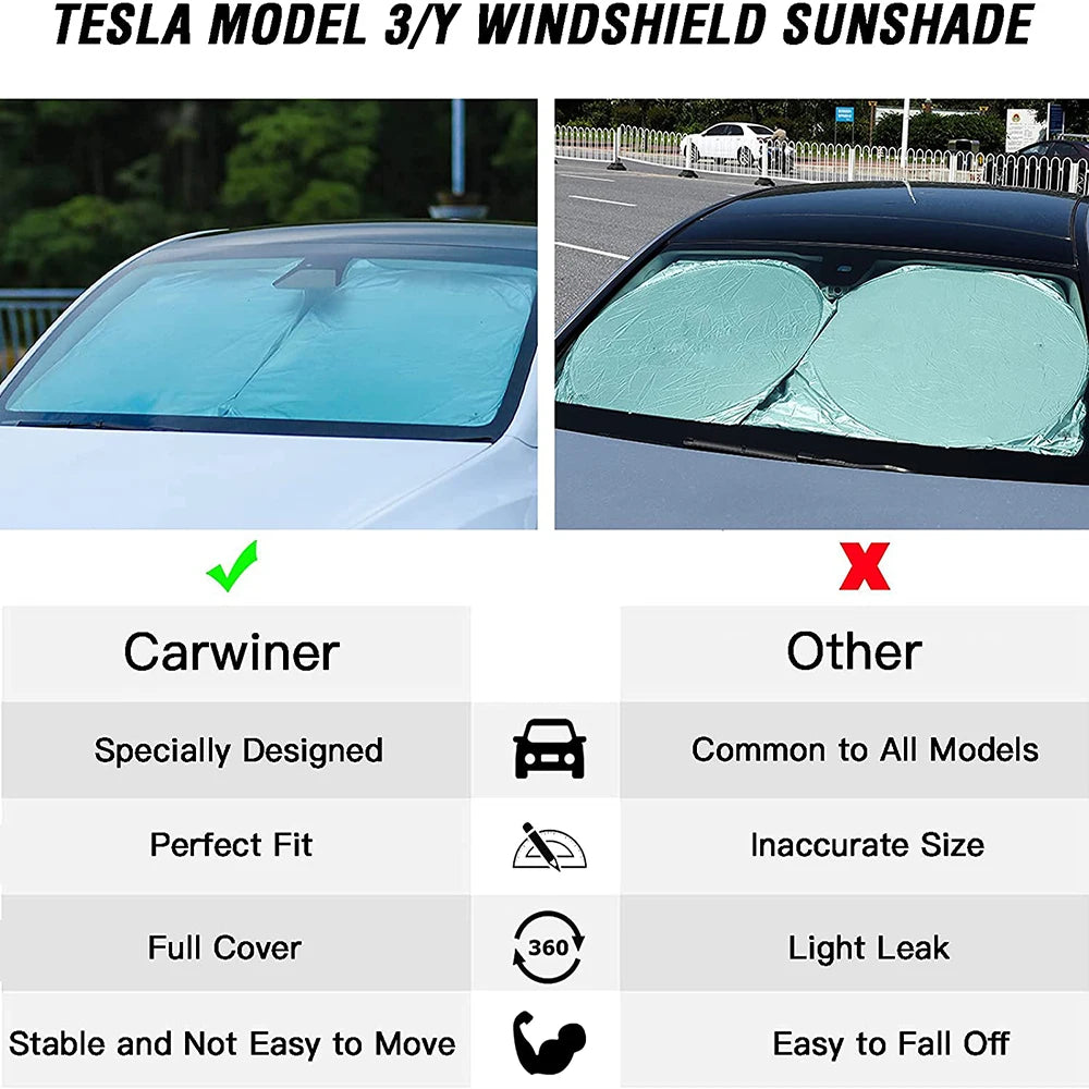 Car Windshield Sun Shade Covers for Tesla