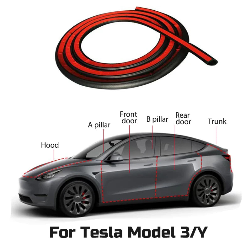 Noise Reduce Weather strip for Tesla Model 3 Y