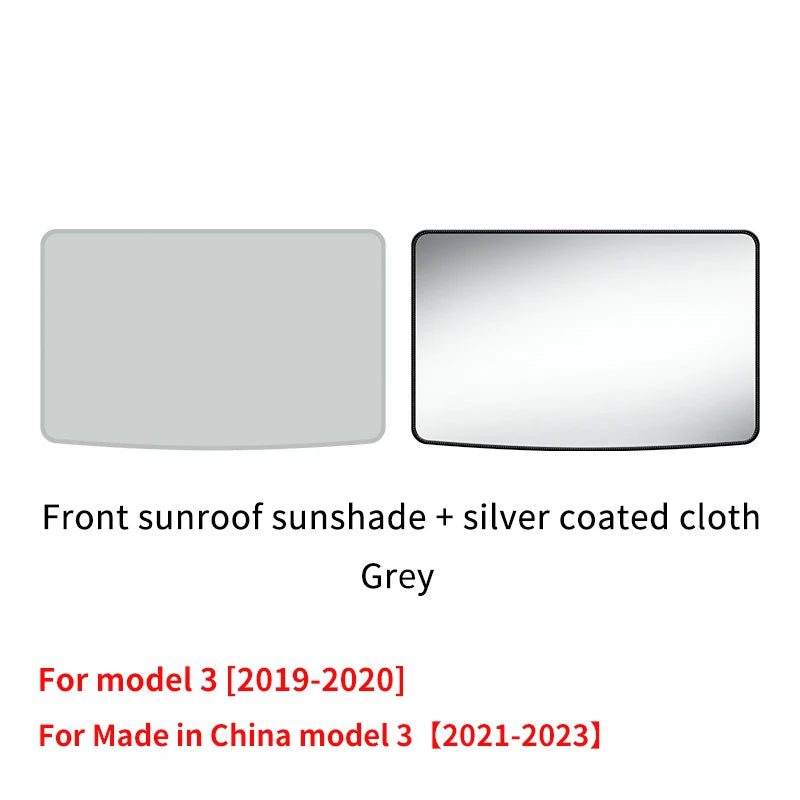 Front Rear Sunroof  sunshade for Tesla Model 3/Y